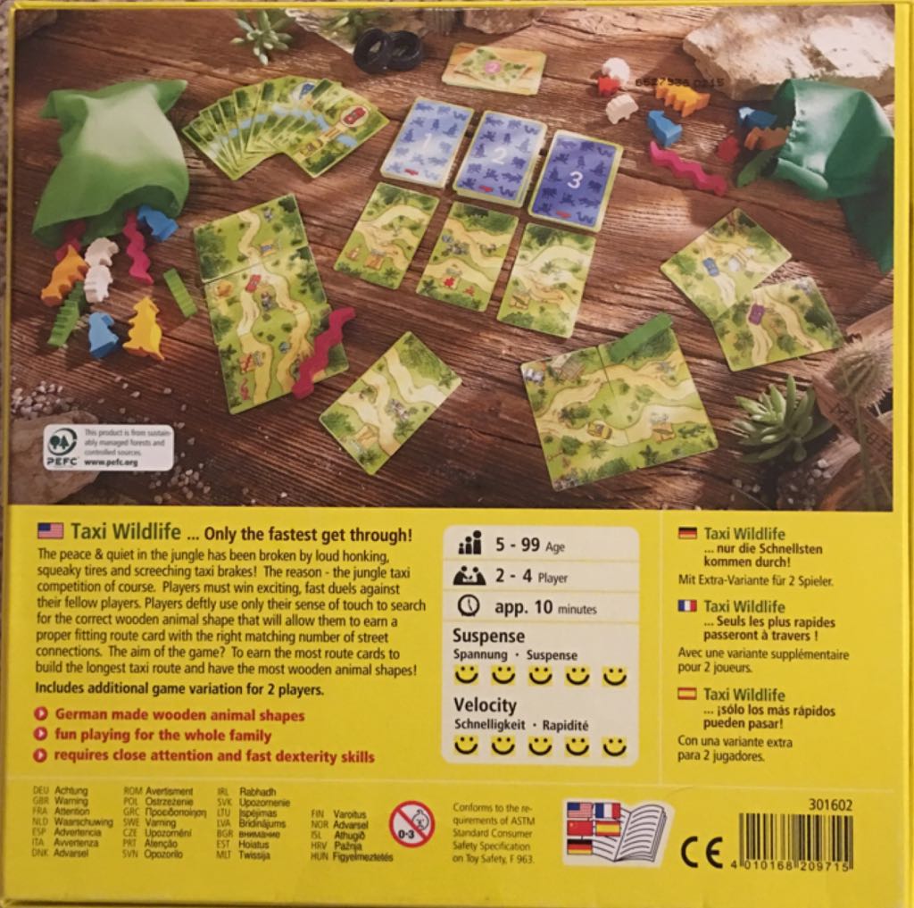 Taxi Wildlife  (2-4) board game collectible [Barcode 4010168209715] - Main Image 2