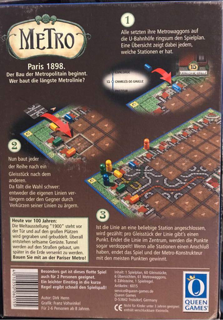 Metro  (2-6) board game collectible [Barcode 4010350060155] - Main Image 2