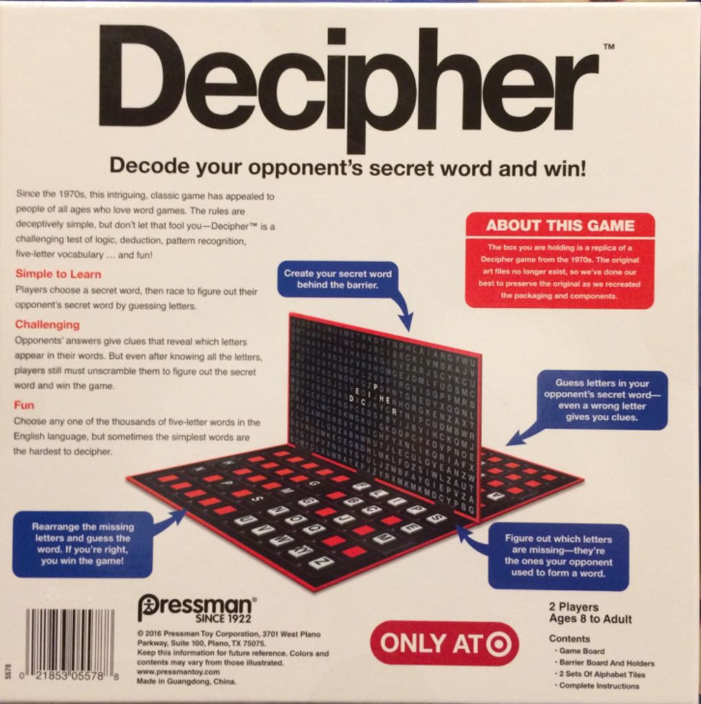 Decipher  (2) board game collectible [Barcode 021853055788] - Main Image 2