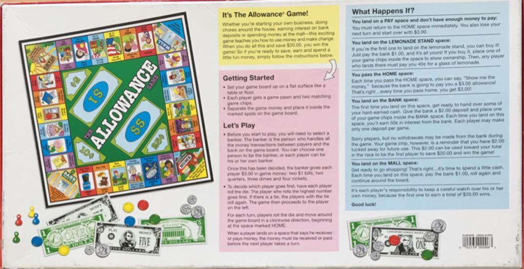 The Allowance Game  (2-4) board game collectible [Barcode 002539000063] - Main Image 2