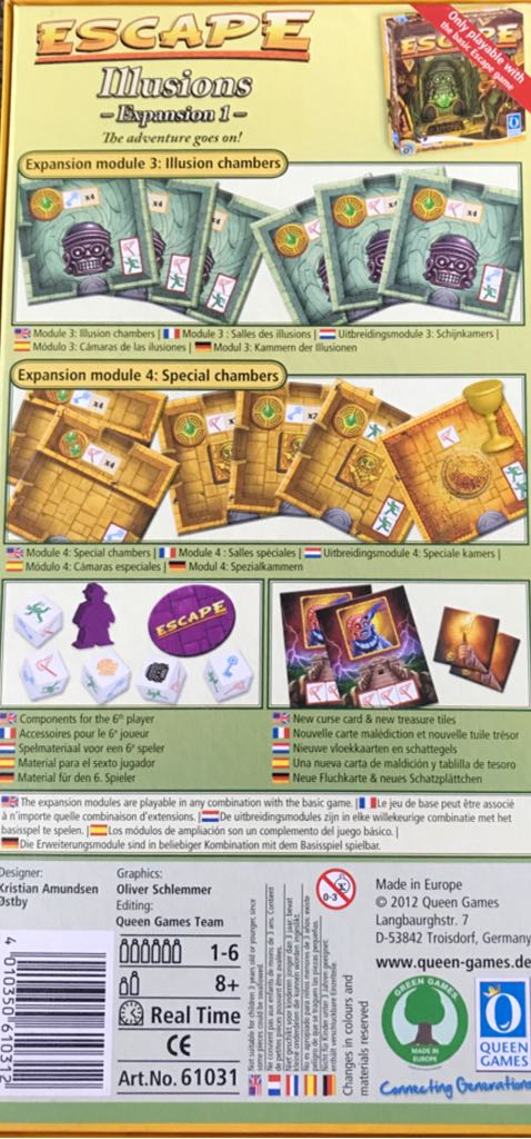 Escape: Illusions Expansion  (1-6) board game collectible [Barcode 4010350610312] - Main Image 2