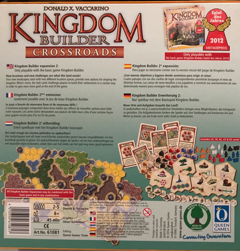 Kingdom Builder: Crossroads  (2-5) board game collectible [Barcode 4010350610817] - Main Image 2