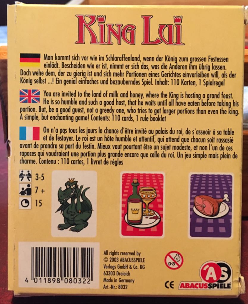 King Lui  (3-5) board game collectible [Barcode 4011898080322] - Main Image 2
