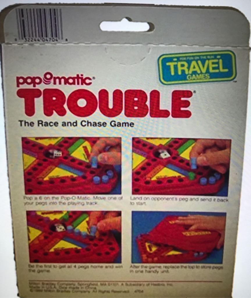 Travel Pop-o-Matic Trouble  (2-4) board game collectible [Barcode 003244047046] - Main Image 2