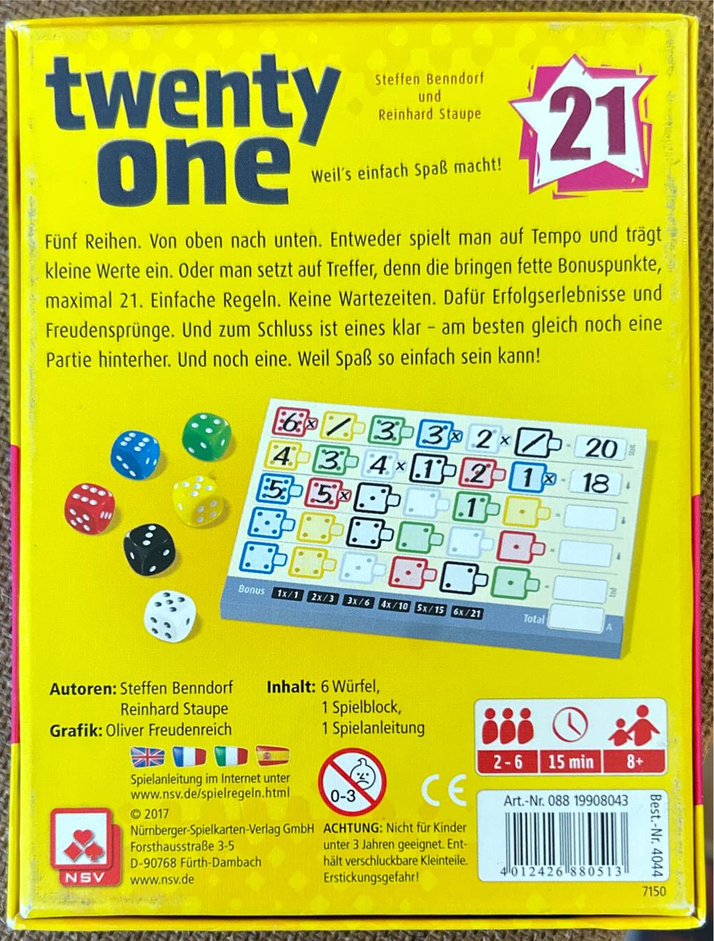 Twenty One  (2-6) board game collectible [Barcode 4012426880513] - Main Image 2