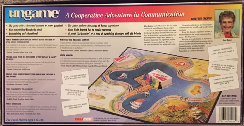 The Ungame: Christian Version  (2-6) board game collectible [Barcode 023151012012] - Main Image 2
