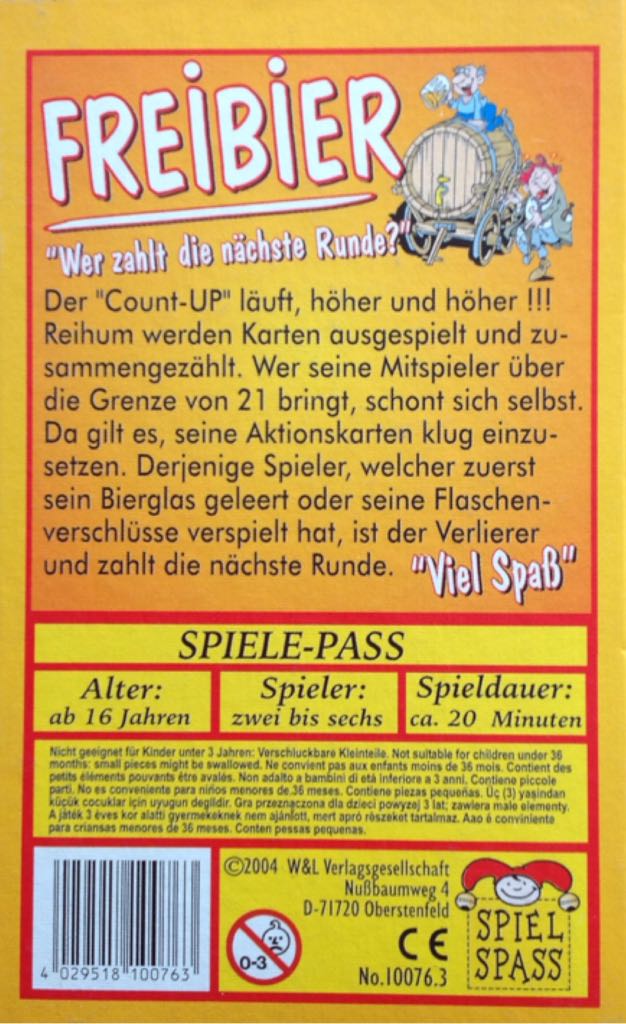 Freibier  (2-6) board game collectible [Barcode 4029518100763] - Main Image 2