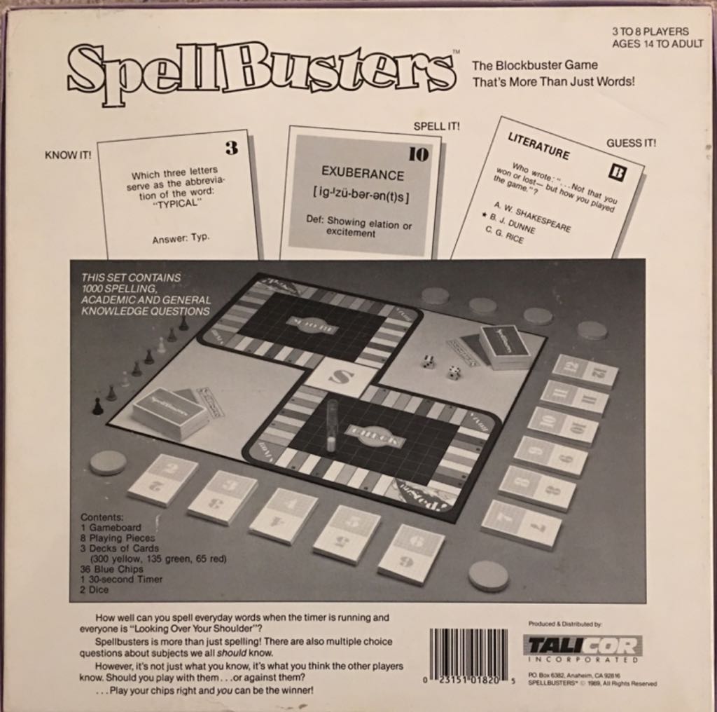 Spell Busters  (3-8) board game collectible [Barcode 023151018205] - Main Image 2