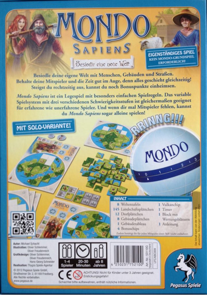 Mondo Sapiens  (1-4) board game collectible [Barcode 4250231752100] - Main Image 2