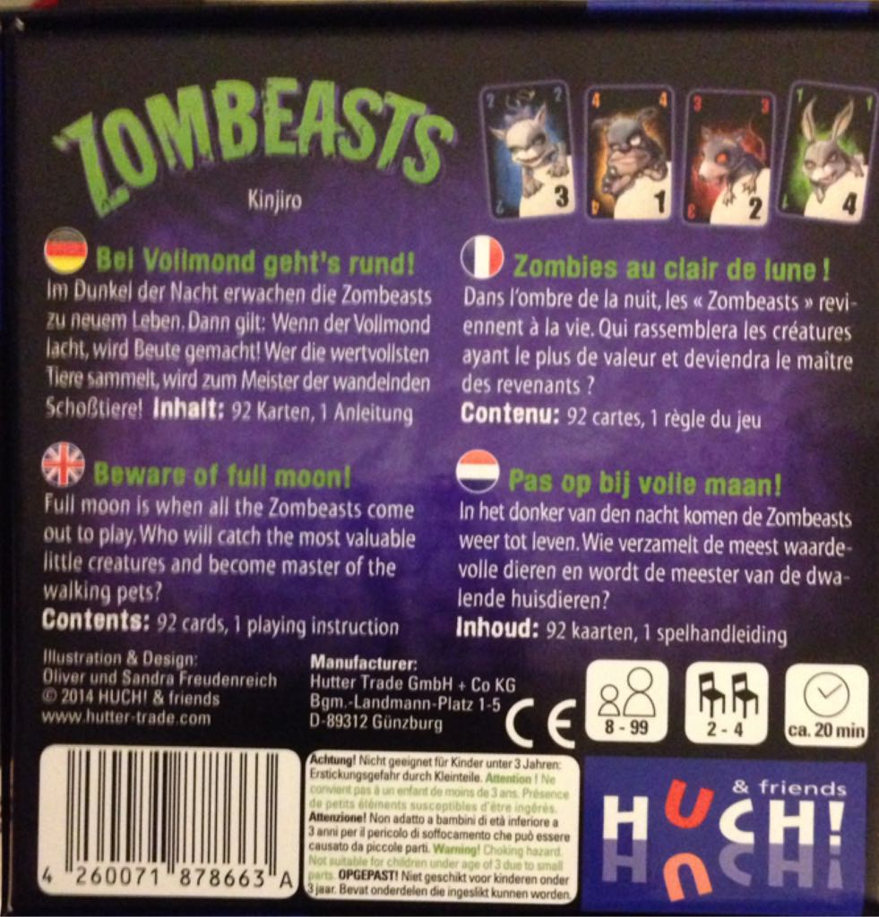 Zombeasts  (2-4) board game collectible [Barcode 4260071878663] - Main Image 2