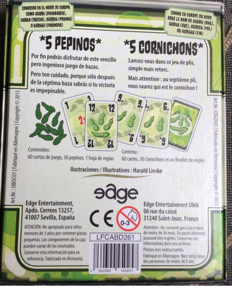 5 Cornichons  (2-6) board game collectible [Barcode 4260300450257] - Main Image 2