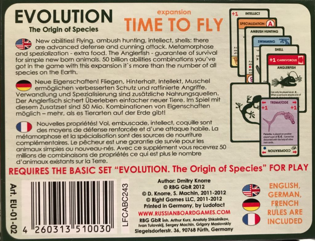 Evolution: Time to Fly  (2 to 6) board game collectible [Barcode 4260313510030] - Main Image 2