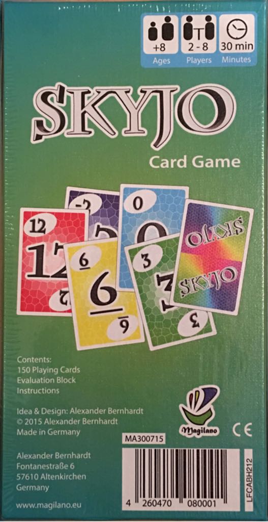 Skyjo  (2-8) board game collectible [Barcode 4260470080001] - Main Image 2