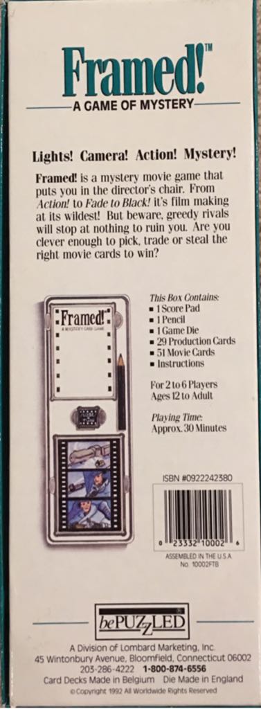 Framed!  board game collectible [Barcode 023332100026] - Main Image 2