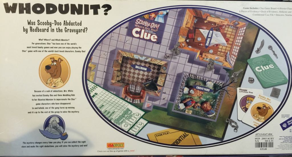 Clue: Scooby-Doo! Where Are You?  (6) board game collectible [Barcode 457130147004] - Main Image 2