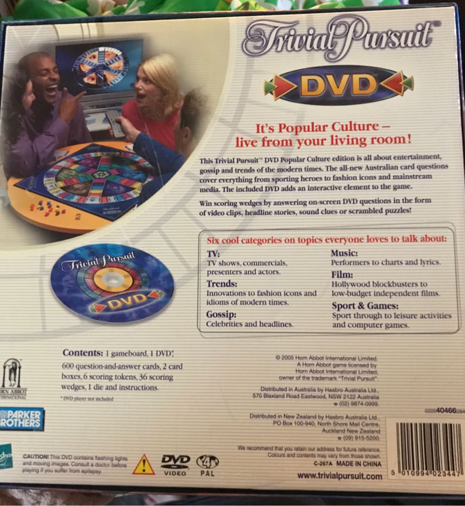 TRIVIAL PURSUIT POP CULTUREBOARD GAME” 2003~ & FACTORY  (2-24) board game collectible [Barcode 5010994023447] - Main Image 2