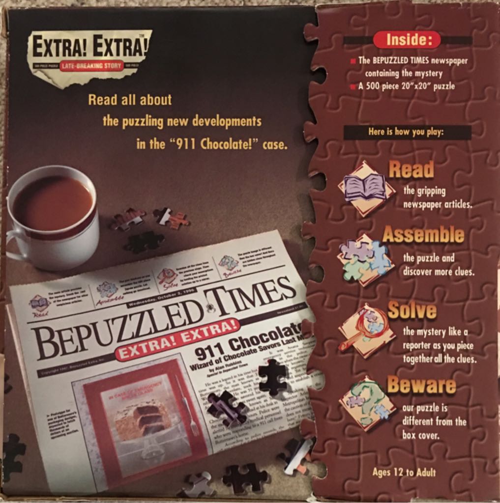 911 Chocolate  (1) board game collectible [Barcode 023332500031] - Main Image 2