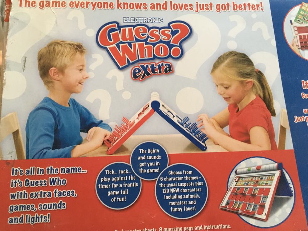GUESS WHO EXTRA ELECTRONIC BOARD GAME MB GAMES 2012 AGE 6+BOX  (2) board game collectible [Barcode 5010994292874] - Main Image 2