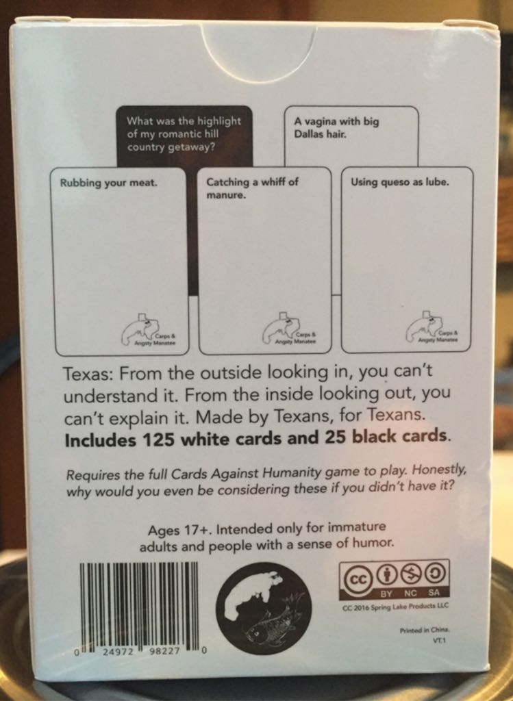 Carps & Angsty Manatee: Texas Edition  (4+) board game collectible [Barcode 024972982270] - Main Image 2