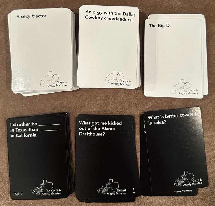 Carps & Angsty Manatee: Texas Edition  (4+) board game collectible [Barcode 024972982270] - Main Image 4