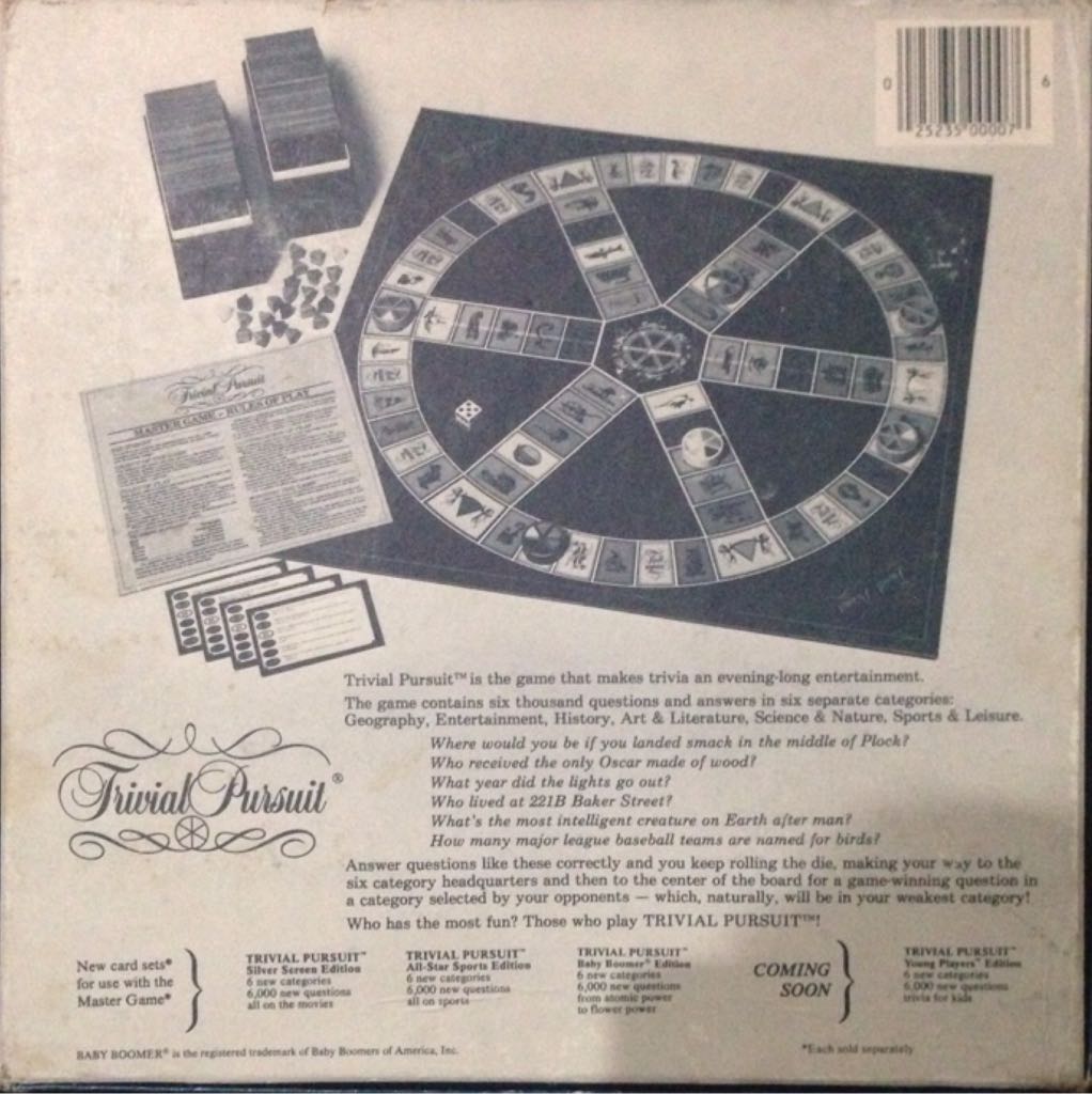 Trivial Pursuit: Master Game, Genus Edition  (2-6) board game collectible [Barcode 025235000076] - Main Image 2