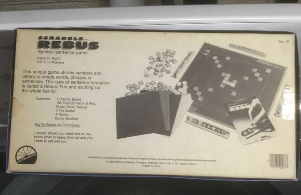 Scrabble: Rebus  (2-4) board game collectible [Barcode 025235000373] - Main Image 2
