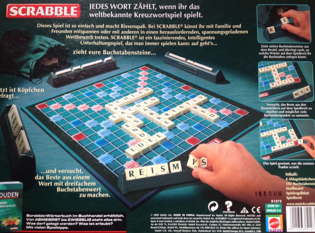 Scrabble  (2-4) board game collectible [Barcode 5011363512722] - Main Image 2