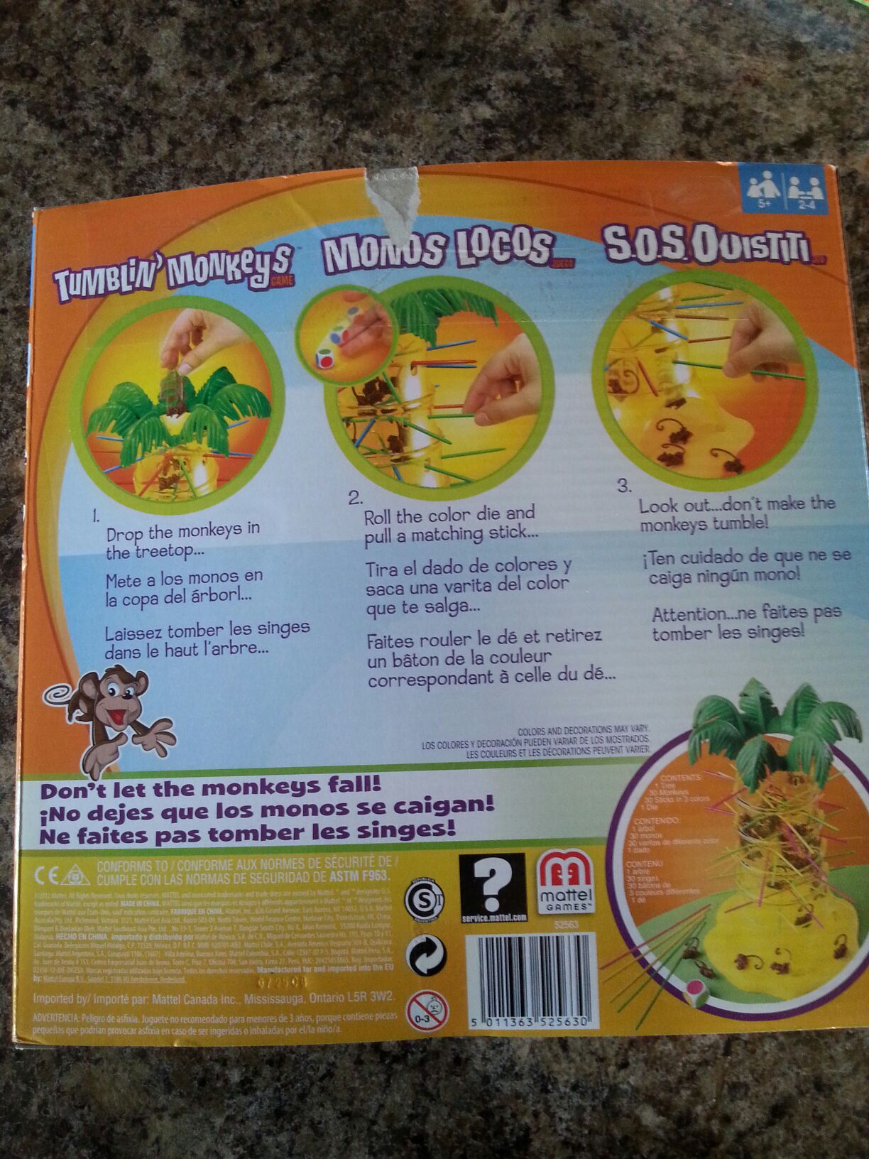 Tumblin’ Monkeys  board game collectible [Barcode 5011363525630] - Main Image 2