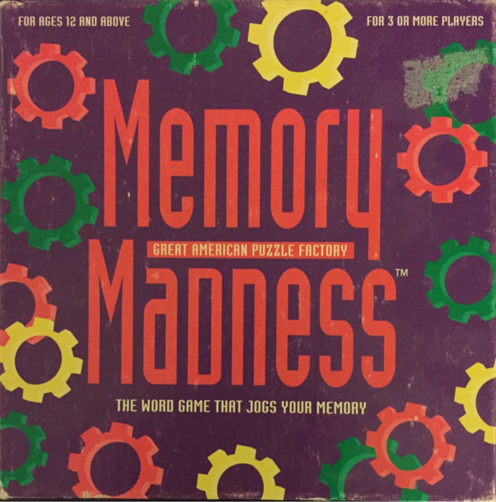 Memory Madness  (3+) board game collectible [Barcode 010563007781] - Main Image 1