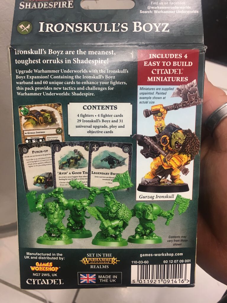 Ironskulls Boyz Warhammer Underworlds: Shadespire Expansion  board game collectible [Barcode 5011921091416] - Main Image 2