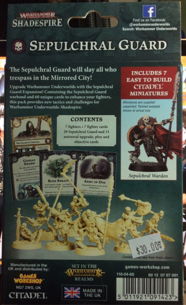 Warhammer Underworlds: Shadespire - Sepulchral Guard Expansion GWS110-04-60  board game collectible [Barcode 5011921091423] - Main Image 2