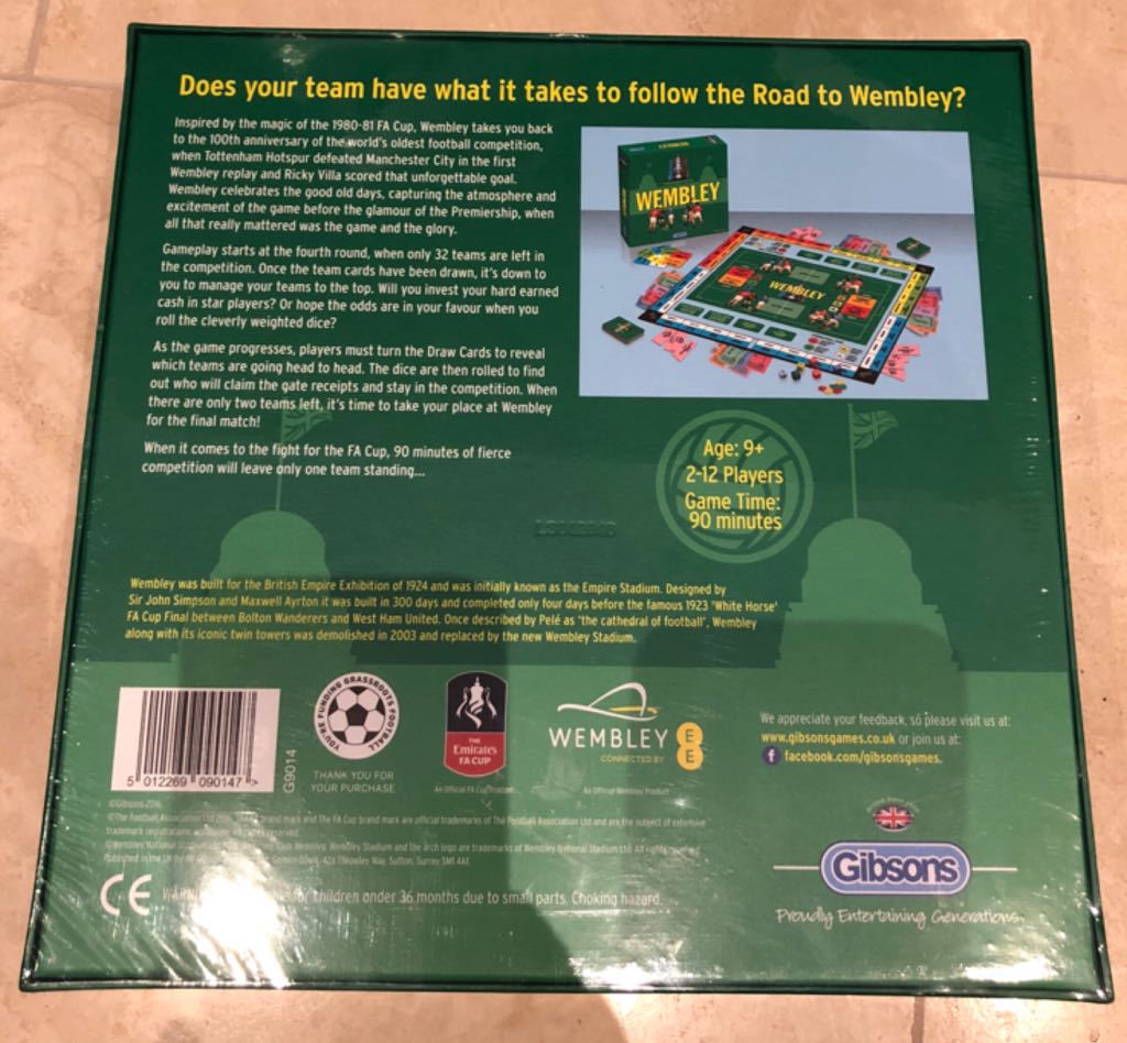 Wembley Board Game  board game collectible [Barcode 5012269090147] - Main Image 2