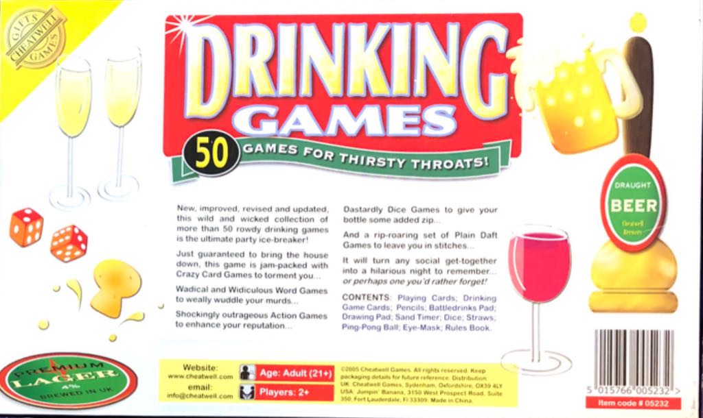 101 Drinking Games  (2+) board game collectible [Barcode 5015766005232] - Main Image 2
