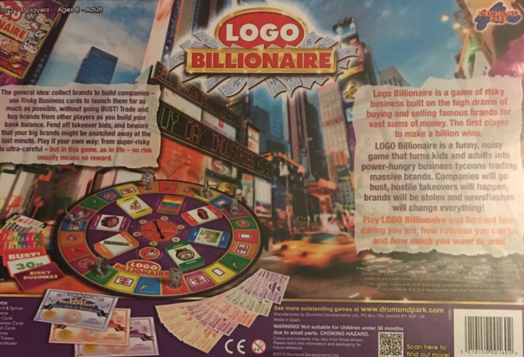 Logo - Billionaire  (2-6) board game collectible [Barcode 5019150001602] - Main Image 2