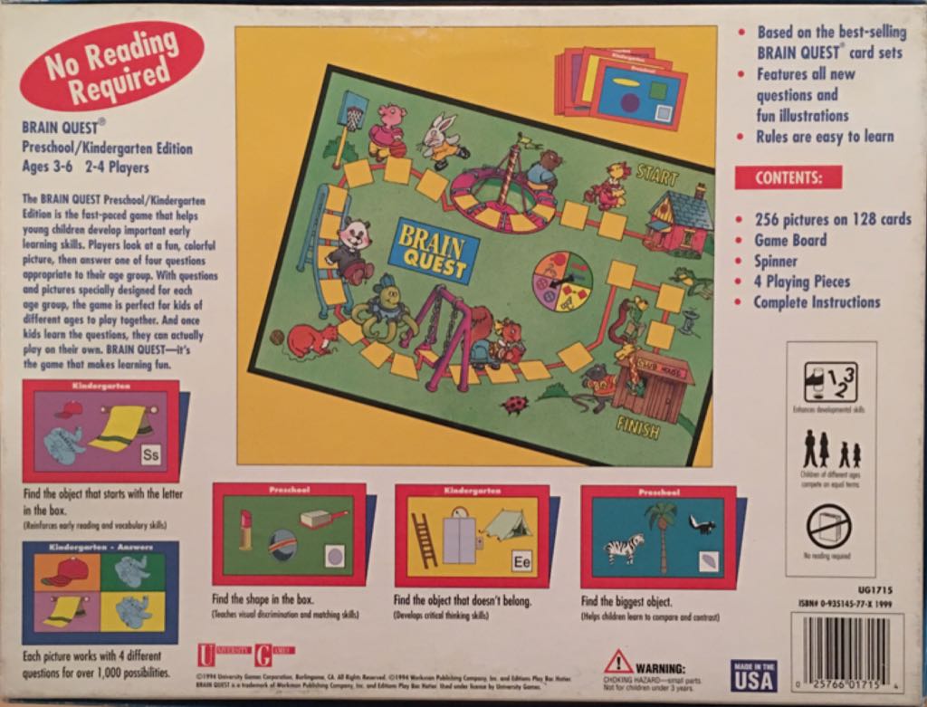 Brain Quest  (2-4) board game collectible [Barcode 025766017154] - Main Image 2