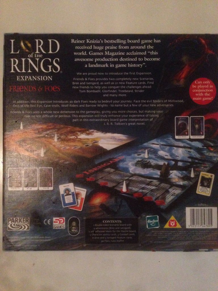 Lord Of The Rings: Friends And Foes Expansion  (2-5) board game collectible [Barcode 5023117647895] - Main Image 2