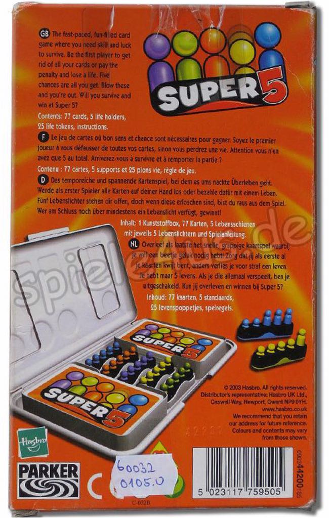 Super 5  (2-5) board game collectible [Barcode 5023117759512] - Main Image 2