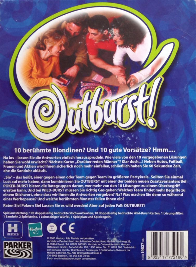Outburst  (2+) board game collectible [Barcode 5023117772160] - Main Image 2