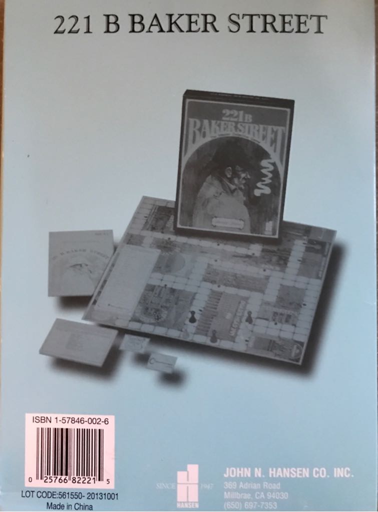 221 B Baker Street: Game Set #2  (2 to 6) board game collectible [Barcode 025766822215] - Main Image 2