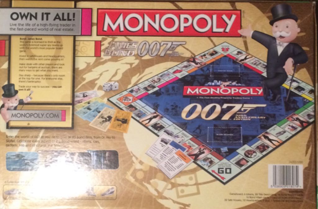 Monopoly: 007 50th Anniversary Edition  (2-6) board game collectible [Barcode 5036905018074] - Main Image 2