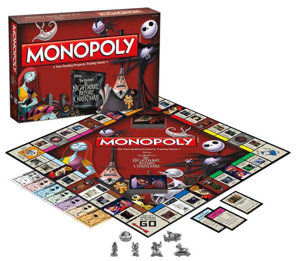 Nightmare Before Christmas Edition Monopoly Family Board GamePop Culture  board game collectible [Barcode 5053410002442] - Main Image 2