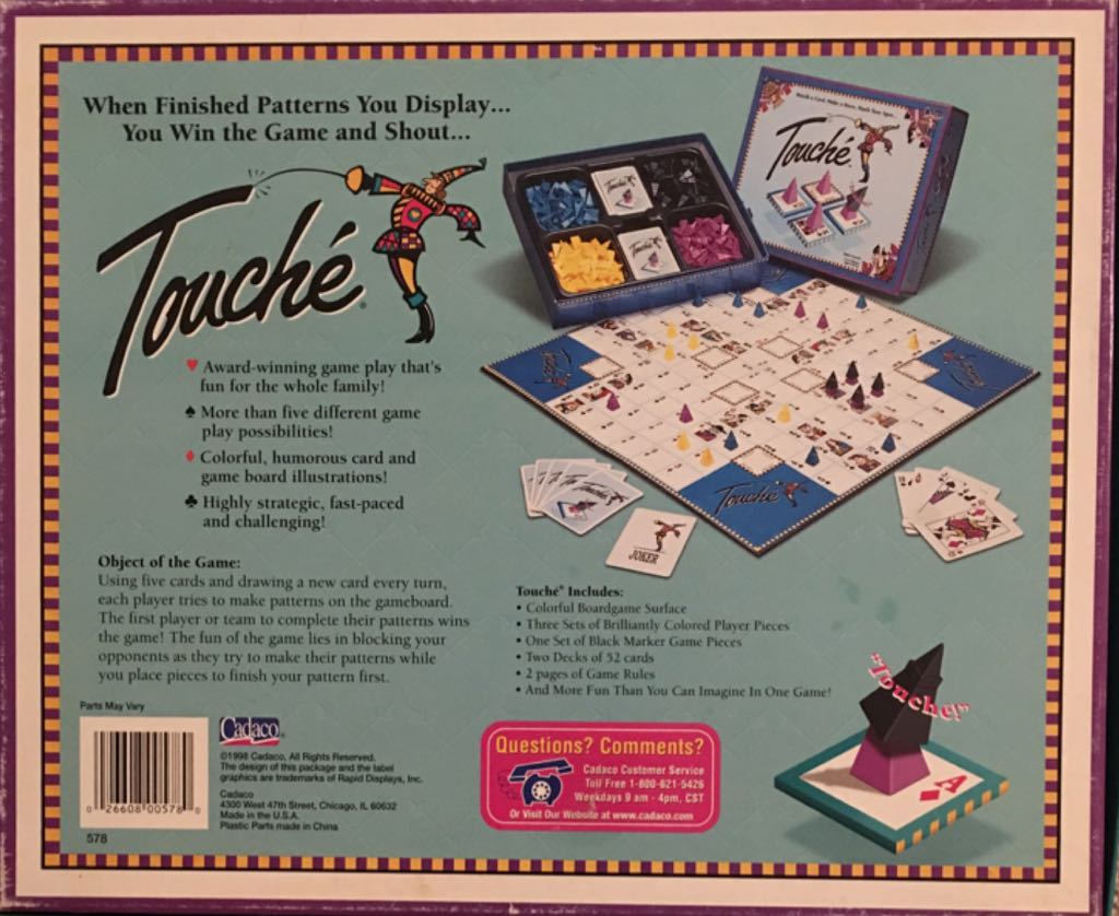 Touché  (2-4, 6) board game collectible [Barcode 026608005780] - Main Image 2