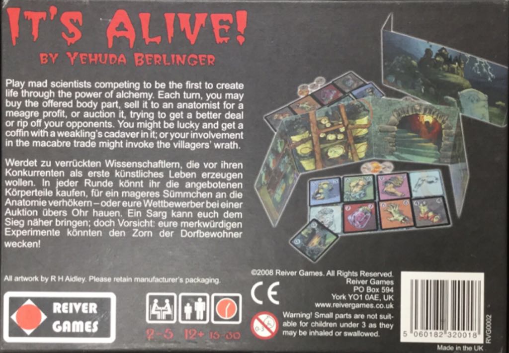 It’s Alive!  (2-5) board game collectible [Barcode 5060182320018] - Main Image 2