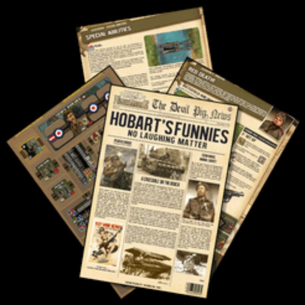 Heroes of Normandie: Gazette #2 Hobart’s Funnies - No Laughing Matter  board game collectible [Barcode 5060377580432] - Main Image 3