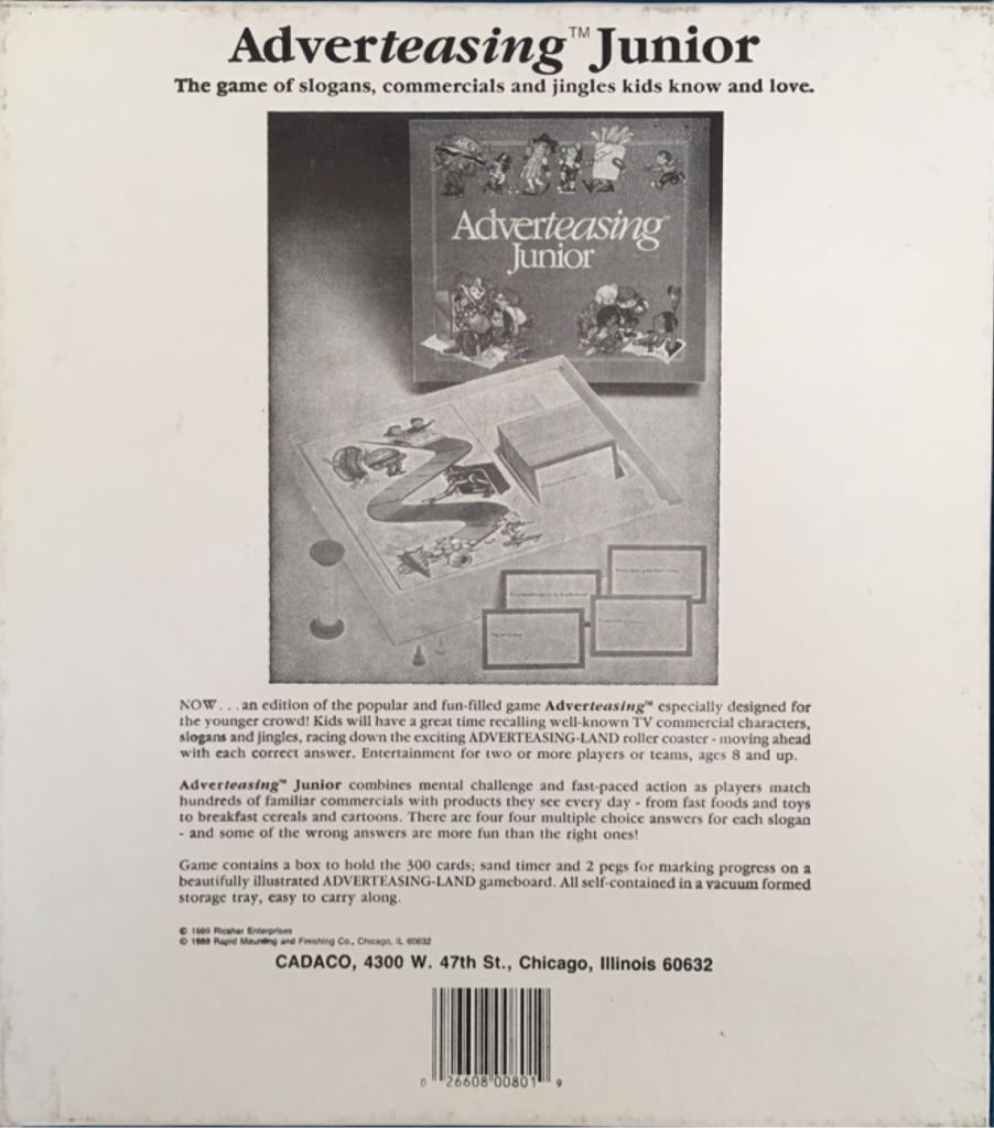 Adverteasing Junior  (1-2 Teams or) board game collectible [Barcode 026608008019] - Main Image 2