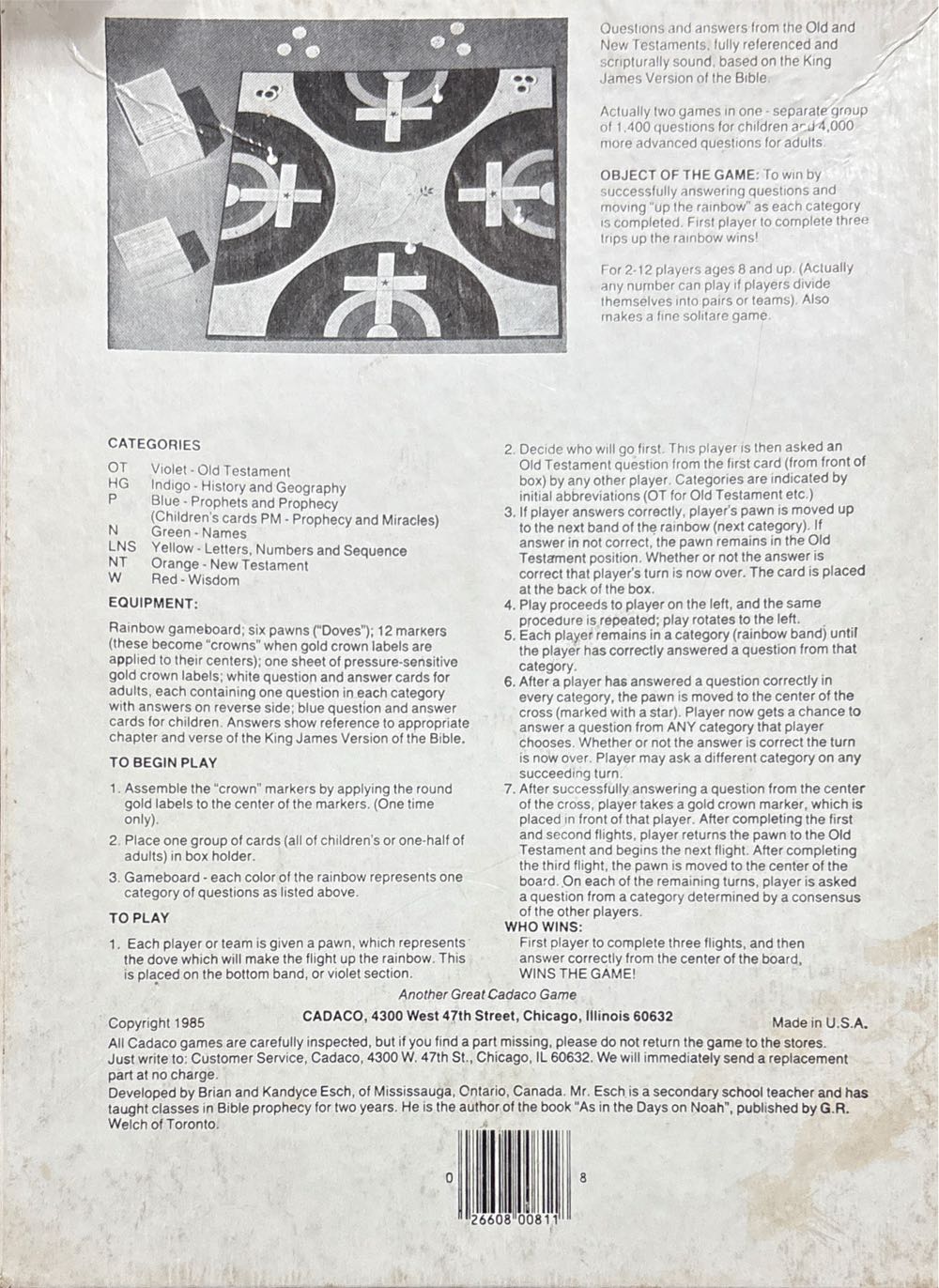 Bible Trivia  (2-12) board game collectible [Barcode 026608008118] - Main Image 4