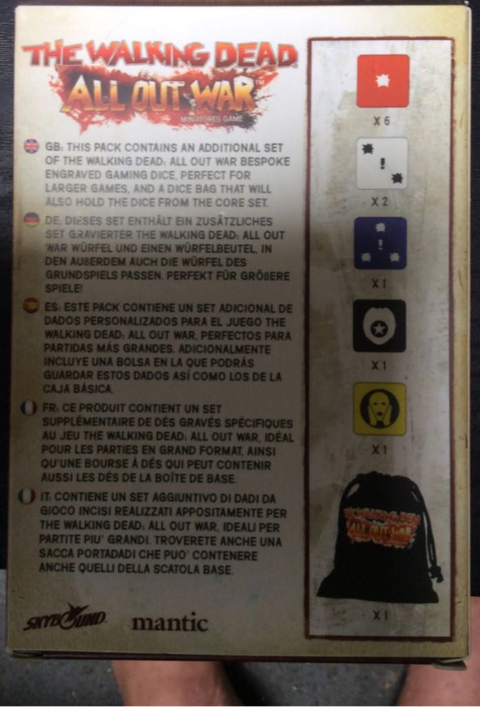 The WALKING DEAD - ALL OUT WAR - DICE - GAME Booster NY  board game collectible [Barcode 5060469660073] - Main Image 2