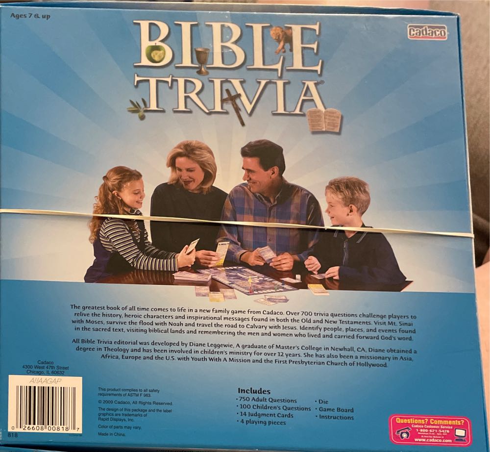 Bible Trivia  (2-4) board game collectible [Barcode 026608008187] - Main Image 2