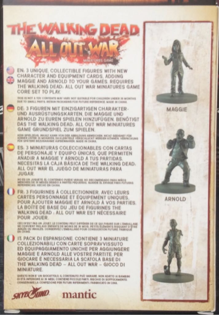 The Walking Dead: All Out War Maggie Booster NY  board game collectible [Barcode 5060469660738] - Main Image 2