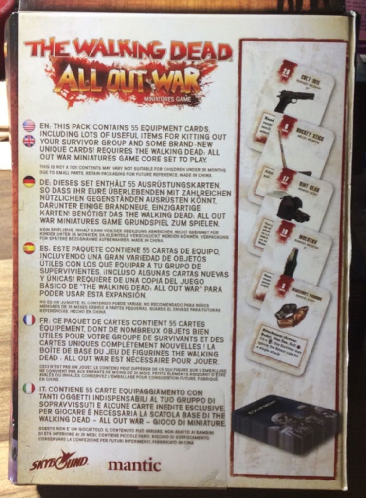 The Walking Dead: All Out War Equipment Booster NY  board game collectible [Barcode 5060469661124] - Main Image 2